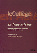 Lettre et le lieu (La)